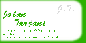 jolan tarjani business card